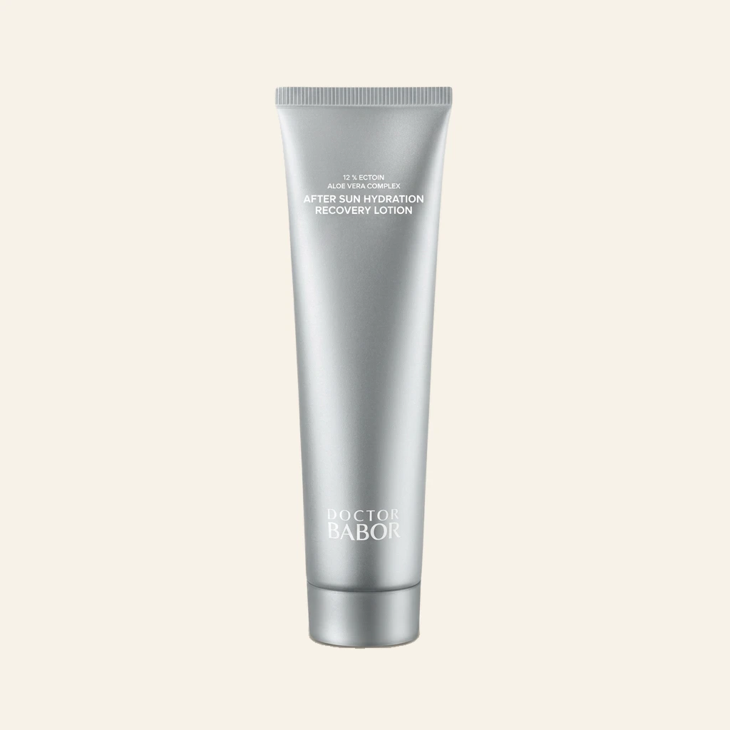 
Doctor Babor After Sun Hydration Recovery Lotion mit Ectoin und Aloe Vera in silberner Tube – beruhigende After Sun Pflege zur Regeneration und intensiven Feuchtigkeitsversorgung der Haut