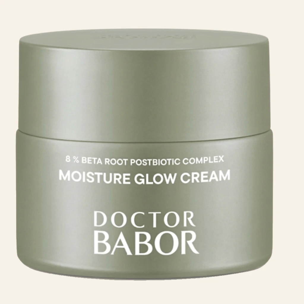 Doctor Babor Moisture Glow Cream mit Beta Root Postbiotic Complex im grünen Tiegel – feuchtigkeitsspendende Gesichtscreme für strahlende, pralle und geschmeidige Haut
