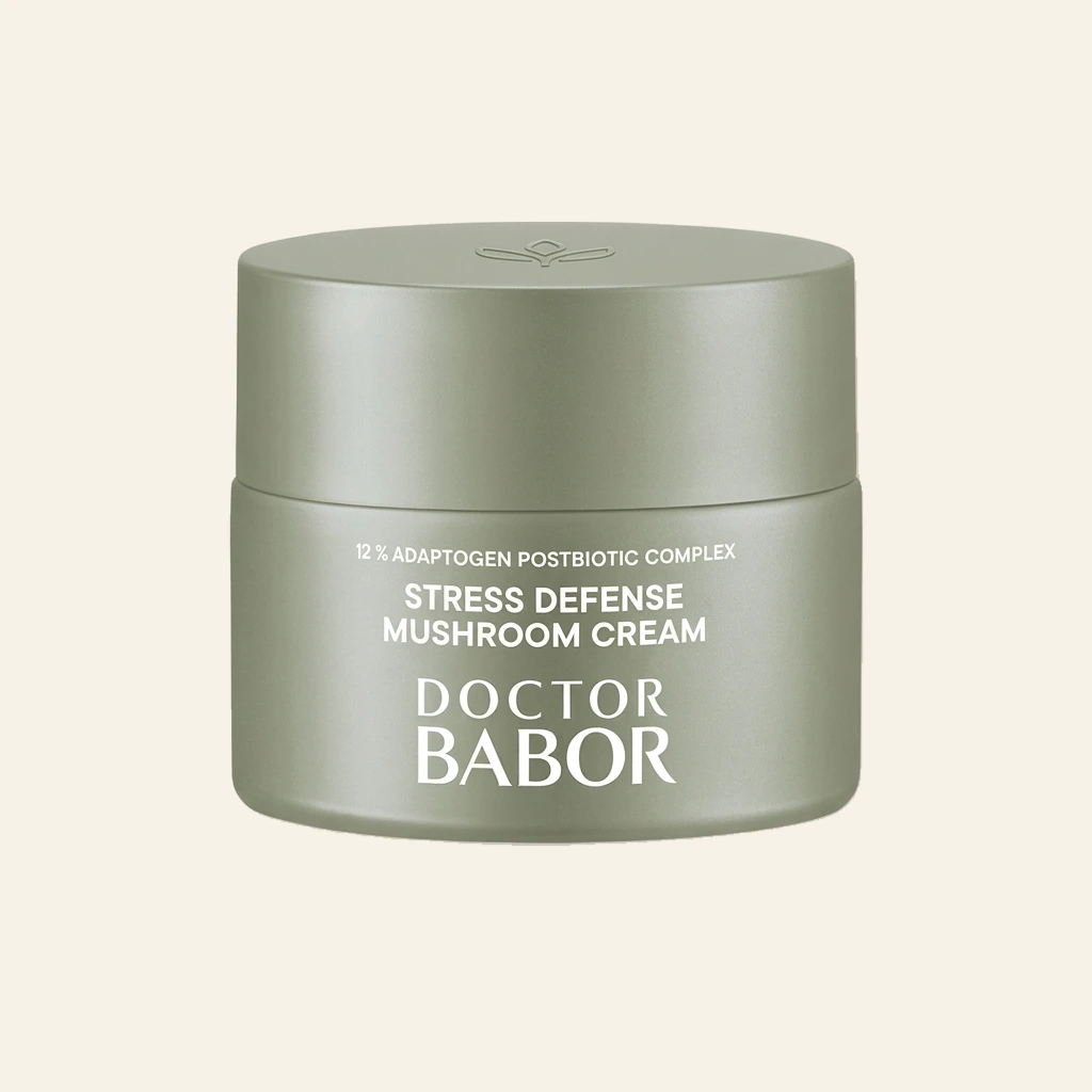 Doctor Babor Stress Defense Mushroom Cream mit Adaptogenen und Postbiotika – beruhigende Anti-Stress Pflege für empfindliche Haut, reduziert Rötungen und stärkt die Hautschutzbarriere nachhaltig