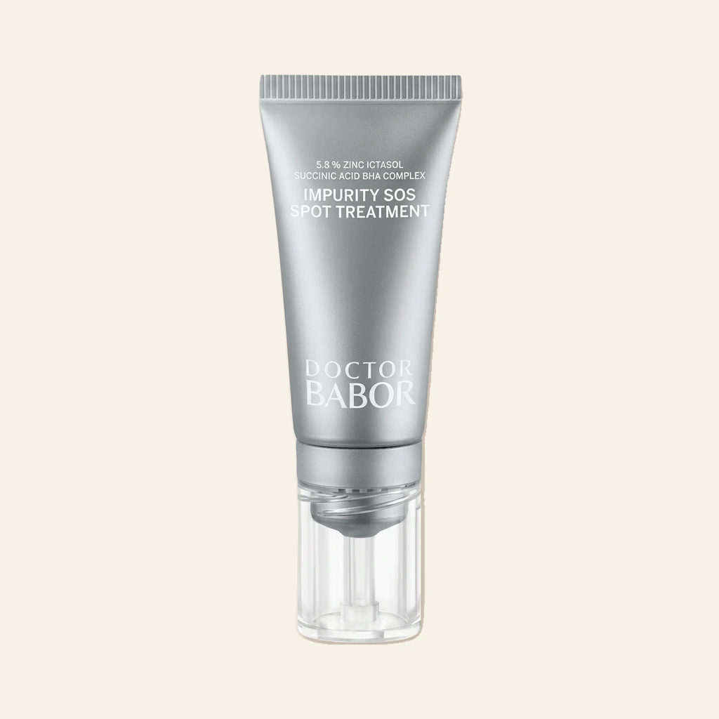Doctor Babor Impurity SOS Spot Treatment in silberner Tube, gezielte Pflege gegen Unreinheiten und Pickel mit klärender und beruhigender Wirkung für reine Haut