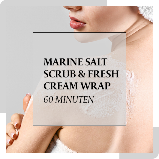 marine salt scrub & fresh cream wrap