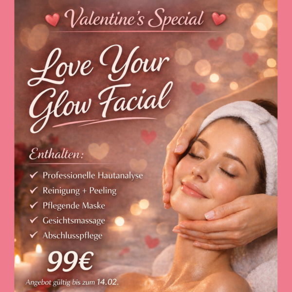 Love Your Glow Facial – Exklusive Valentinstags-Gesichtsbehandlung für strahlende Haut